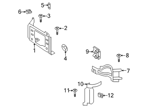 2021 Ford F-250 Super Duty Bumper & Components - Front Diagram