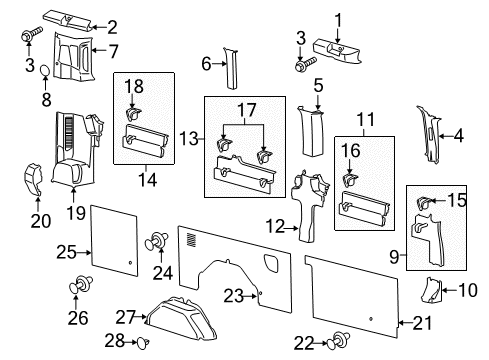 2018 Ford Transit-250 Reflector Retainer Clip, Passenger Side Diagram for -W704433-SS35B