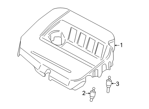 2019 Ford Escape Engine Cover Diagram for GV6Z-6A949-A