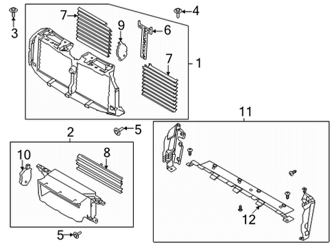 2021 Ford F-150 Air Deflector, Front Diagram for ML3Z-8327-E