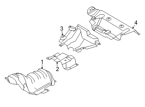 2022 Ford Escape Heat Shield, Rear Center Diagram for LX6Z-78114B06-G