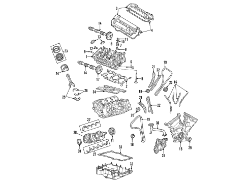 2005 Mercury Montego Engine Parts & Mounts, Timing, Lubrication System Diagram 2 - Thumbnail