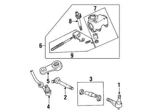 1997 Ford Ranger Steering Column, Steering Gear & Linkage Diagram