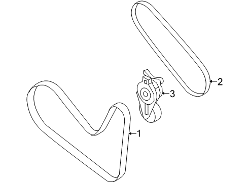 2009 Lincoln MKX Belts & Pulleys Diagram