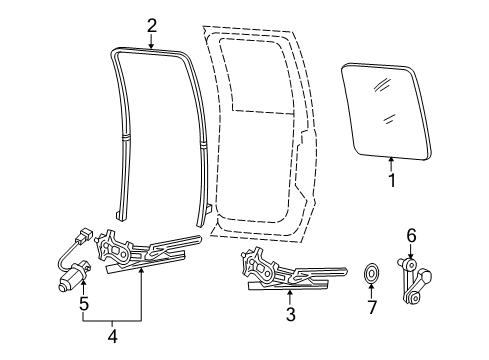 2008 Ford F-350 Super Duty Rear Door Diagram 3 - Thumbnail