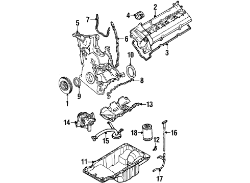 1998 Ford Taurus Oil Pan Drain Plug Diagram for E9DZ-6730-A