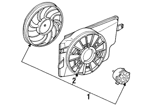 1994 Ford Mustang Cooling System, Radiator, Water Pump, Cooling Fan Diagram