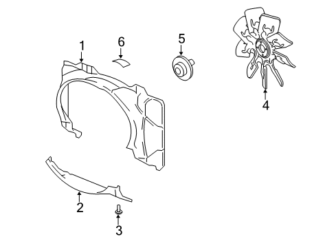 2006 Lincoln Navigator Cooling System, Radiator, Water Pump, Cooling Fan Diagram 1 - Thumbnail