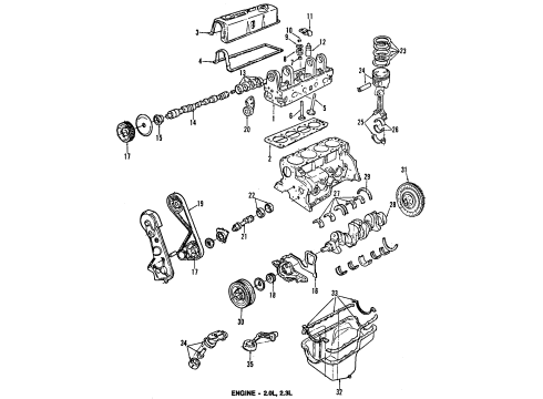 1991 Ford Ranger Vibration Damper Diagram for F7DZ-6316-AA