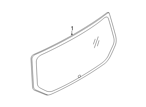 2014 Ford Transit Connect Lift Gate - Glass & Hardware Diagram