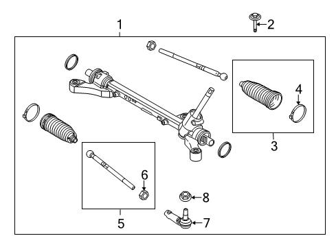 2013 Ford Fiesta Steering Column & Wheel, Steering Gear & Linkage Diagram 3 - Thumbnail