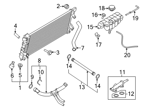 2020 Ford F-150 Radiator & Components Diagram 5 - Thumbnail