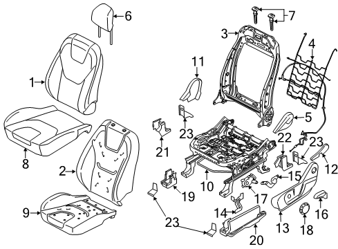 2022 Ford Edge Lumbar Control Seats Diagram 1 - Thumbnail