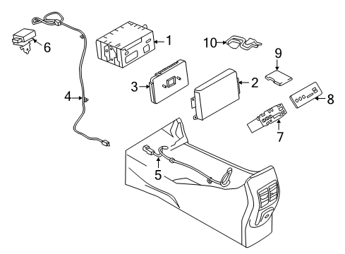 2017 Ford C-Max Navigation System Components Diagram