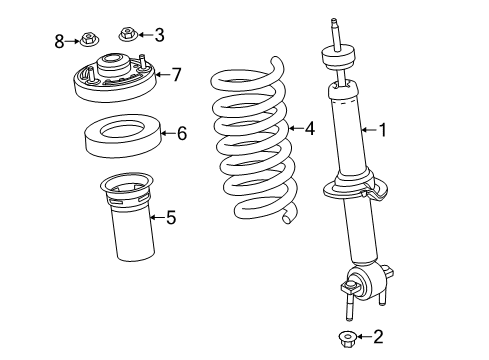 2016 Lincoln Navigator Struts & Components - Front Diagram 4 - Thumbnail