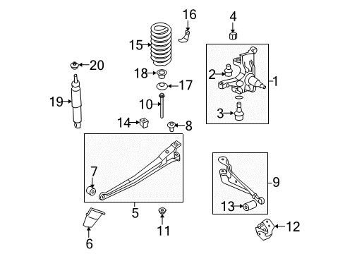 2011 Ford E-150 Radius Arm Bracket, Driver Side Diagram for 8C2Z-3B095-AL