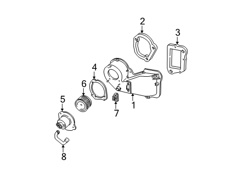 2007 Ford Ranger A/C Evaporator & Heater Components Diagram 3 - Thumbnail
