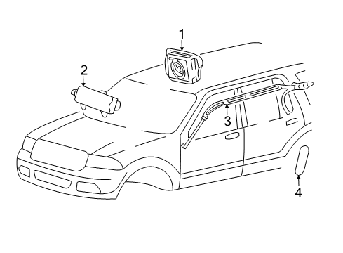 2012 Lincoln Navigator Air Bag Components Diagram