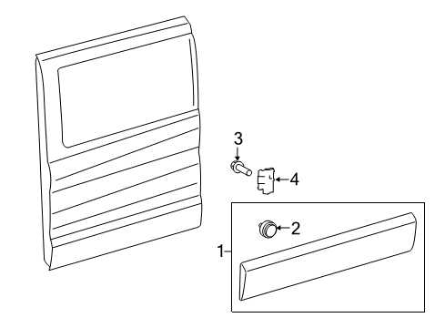 2017 Ford Transit-150 Exterior Trim - Side Loading Door Diagram