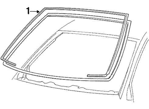 1999 Mercury Grand Marquis Windshield - Reveal Moldings Diagram