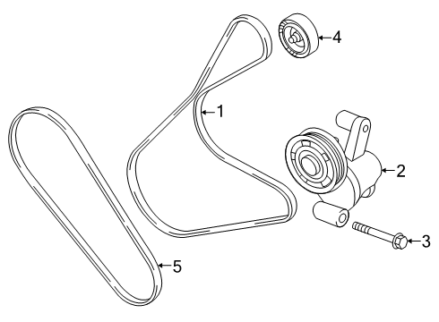 2021 Ford Transit Connect Belts & Pulleys Diagram