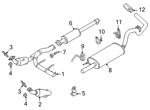 2023 Ford F-150 Exhaust Components Diagram 6 - Thumbnail