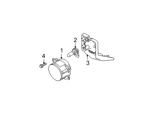 2011 Ford Focus Front Lamps - Fog Lamps Diagram 2 - Thumbnail