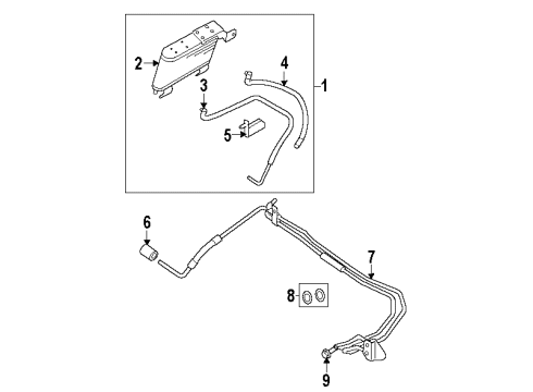 2006 Ford Explorer Tube Connector, White Diagram for 6L2Z-7Z465-AA