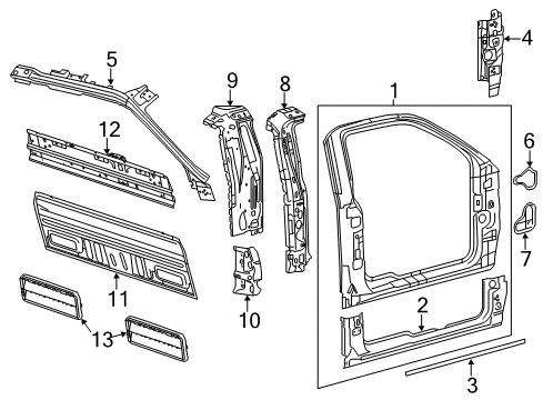 2011 Ford F-150 Aperture Panel, Back Panel Diagram 5 - Thumbnail