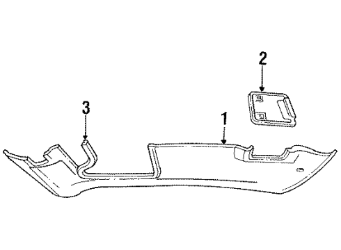1998 Lincoln Mark VIII Sunvisor, Passenger Side Diagram for F7LZ6304104BAE