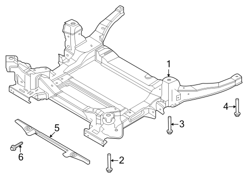 2022 Ford Police Interceptor Utility Suspension Mounting - Front Diagram 1 - Thumbnail