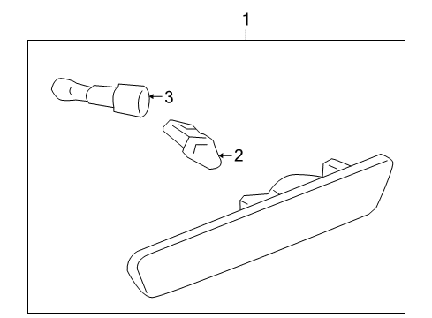 2008 Ford Mustang Marker Lamp Assembly, Rear Driver Side Diagram for 4R3Z-15A201-BA