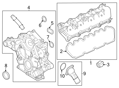 2023 Ford F-250 Super Duty Valve & Timing Covers Diagram 3 - Thumbnail