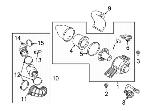 2016 Ford E-350 Super Duty Air Inlet Diagram