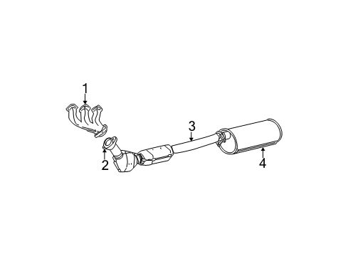 2002 Ford F-150 Exhaust Components Diagram 1 - Thumbnail