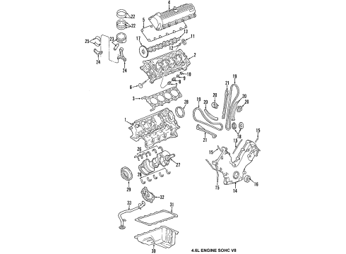 2006 Mercury Mountaineer Piston Diagram for 4R3Z-6100-A