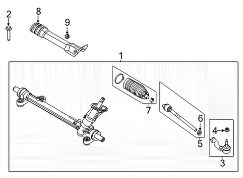2022 Ford Bronco Sport Steering Column & Wheel, Steering Gear & Linkage Diagram 2 - Thumbnail