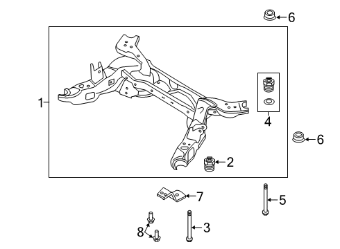 2018 Ford Police Interceptor Utility Suspension Mounting - Rear Diagram