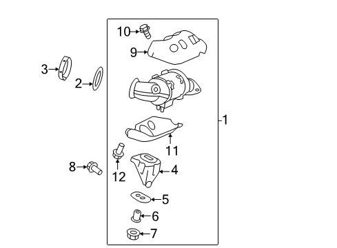 2012 Ford Edge Exhaust Manifold, Passenger Side Diagram for AT4Z-9430-B