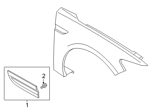 2019 Lincoln Continental Exterior Trim - Fender Diagram