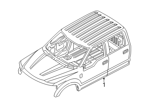 2020 Ford F-350 Super Duty Cab Assembly Diagram 1 - Thumbnail
