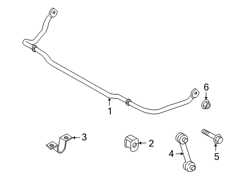 2009 Ford F-250 Super Duty Stabilizer Bar & Components - Front Diagram