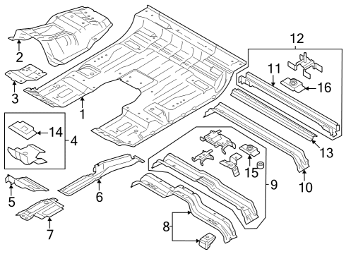 2023 Ford F-250 Super Duty Floor Diagram 3 - Thumbnail
