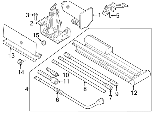 2023 Ford F-350 Super Duty Jack & Components Diagram 1 - Thumbnail
