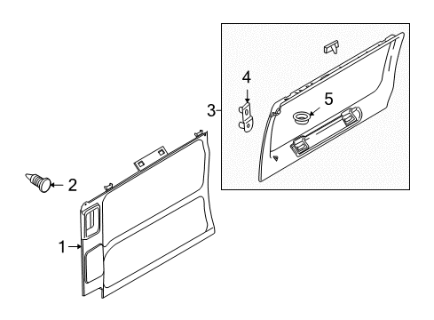 2008 Ford E-150 Interior Trim - Side Loading Door Diagram 2 - Thumbnail