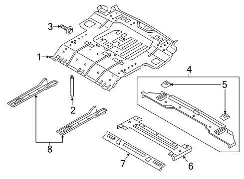2021 Lincoln Navigator Rear Body & Floor Diagram
