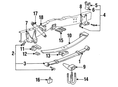 1993 Ford F-150 Shackle Bushing Diagram for EOTZ-5781-E