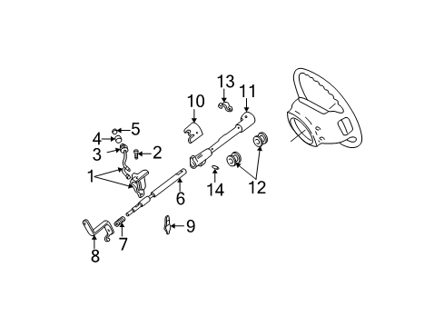 1999 Ford Explorer Gear Shift Control - AT Diagram