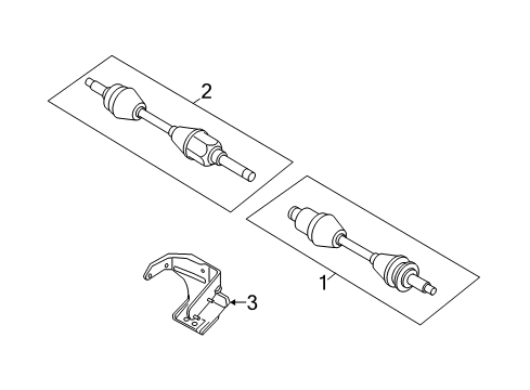 2005 Mercury Mariner Drive Axles - Front Diagram 1 - Thumbnail