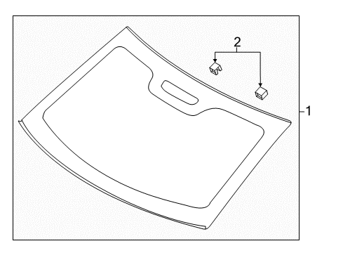 2014 Lincoln MKS Glass & Hardware - Back Glass Diagram